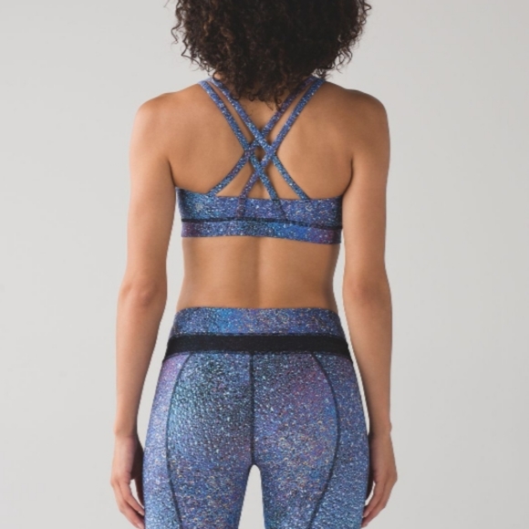 Lululemon Energy Bra Strive Multi Black Size 10 - Picture 4 of 9